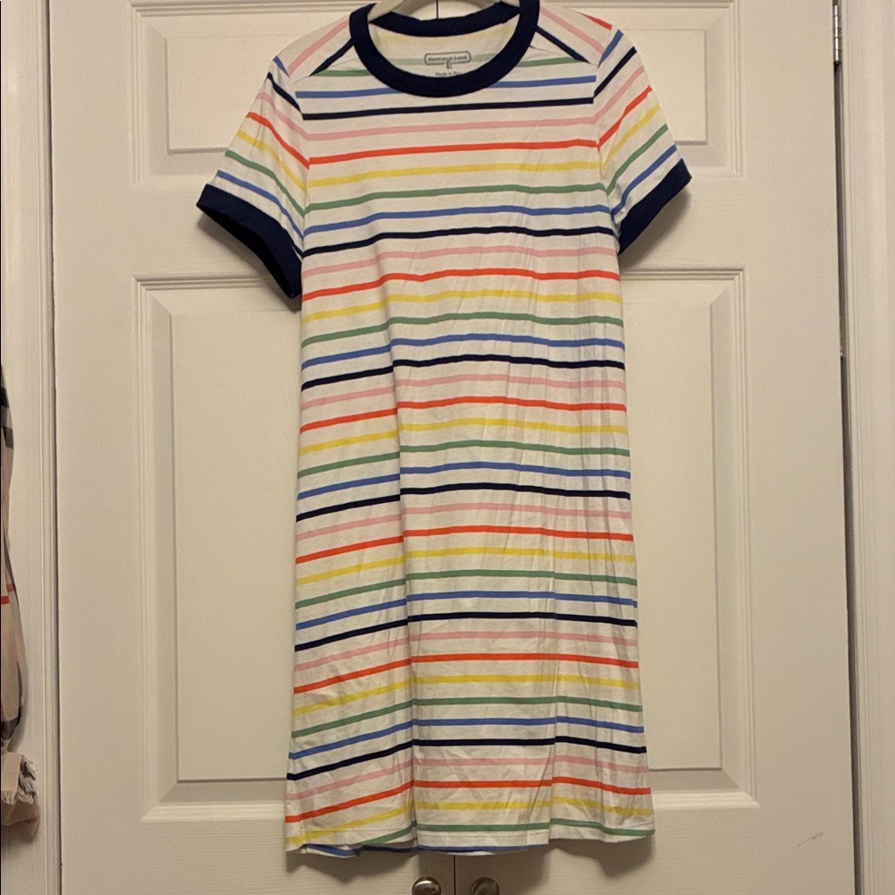 TALLIE T-SHIRT DRESS IN rainbow Striped Multicolor T-Shirt Dress
